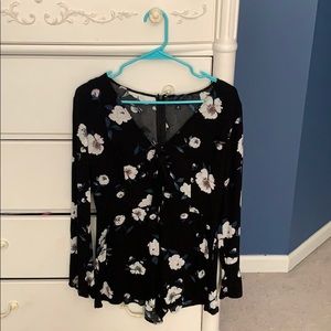 kendall and kylie black floral romper